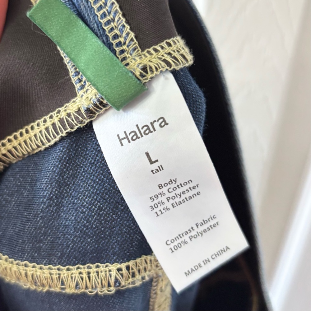 Halara Flex High Waisted Pockets Baggy Wide Leg Washed Casual Jeans Sz L Tall - Picture 8 of 8